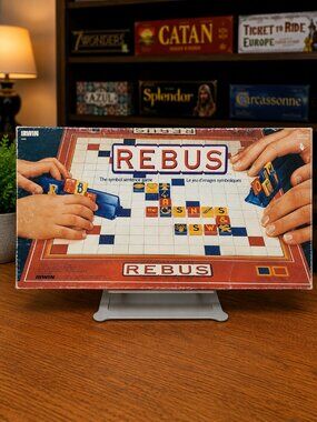 1983 Vintage Rebus Symbol Sentence Game Irwin Bilingual Board Game